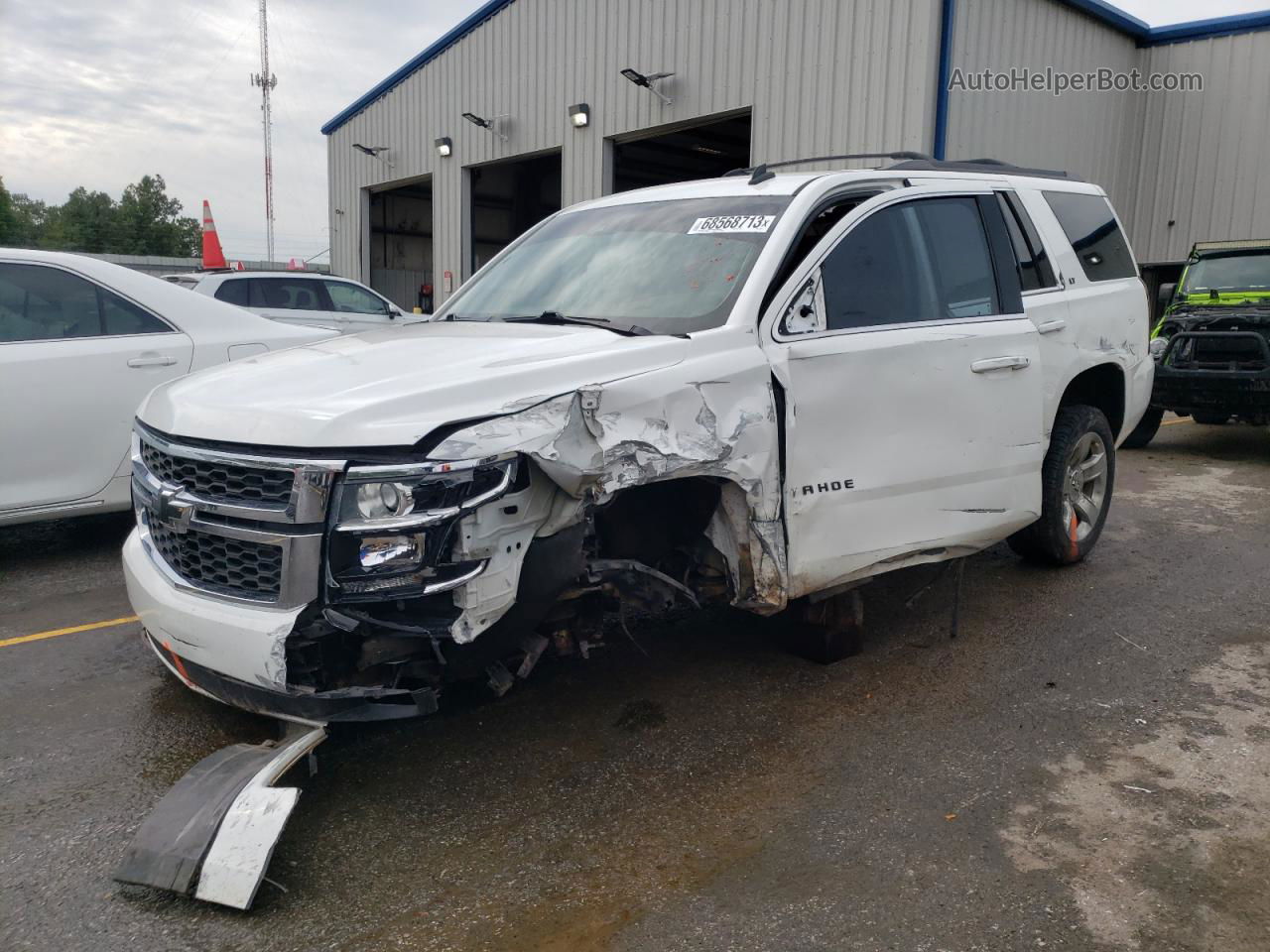 2015 Chevrolet Tahoe K1500 Lt White vin: 1GNSKBKC6FR190145