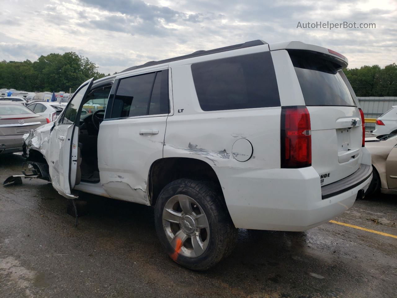 2015 Chevrolet Tahoe K1500 Lt White vin: 1GNSKBKC6FR190145