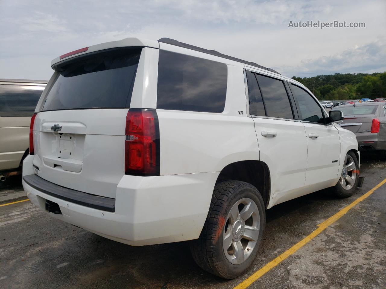 2015 Chevrolet Tahoe K1500 Lt White vin: 1GNSKBKC6FR190145