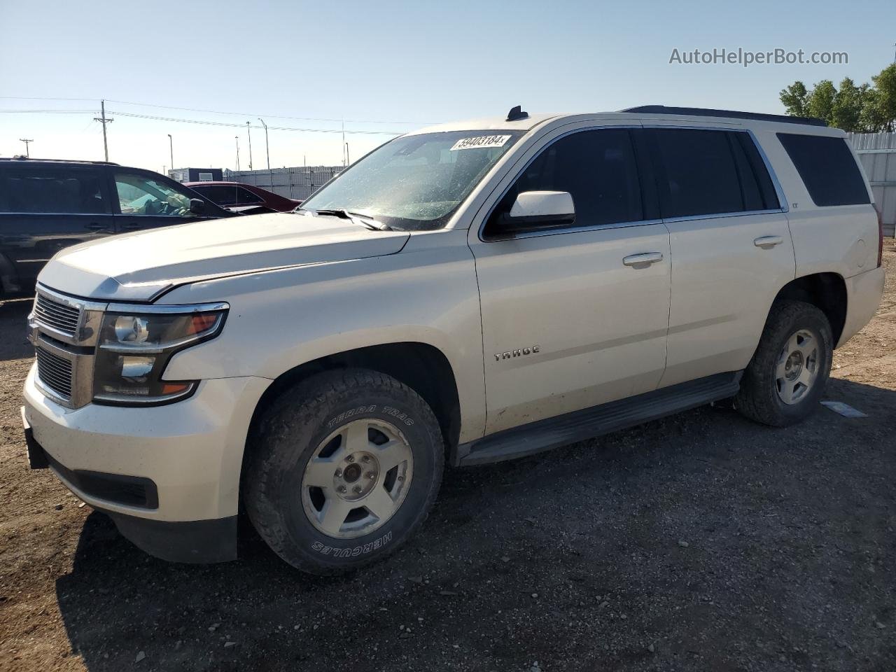 2015 Chevrolet Tahoe K1500 Lt White vin: 1GNSKBKC6FR260808