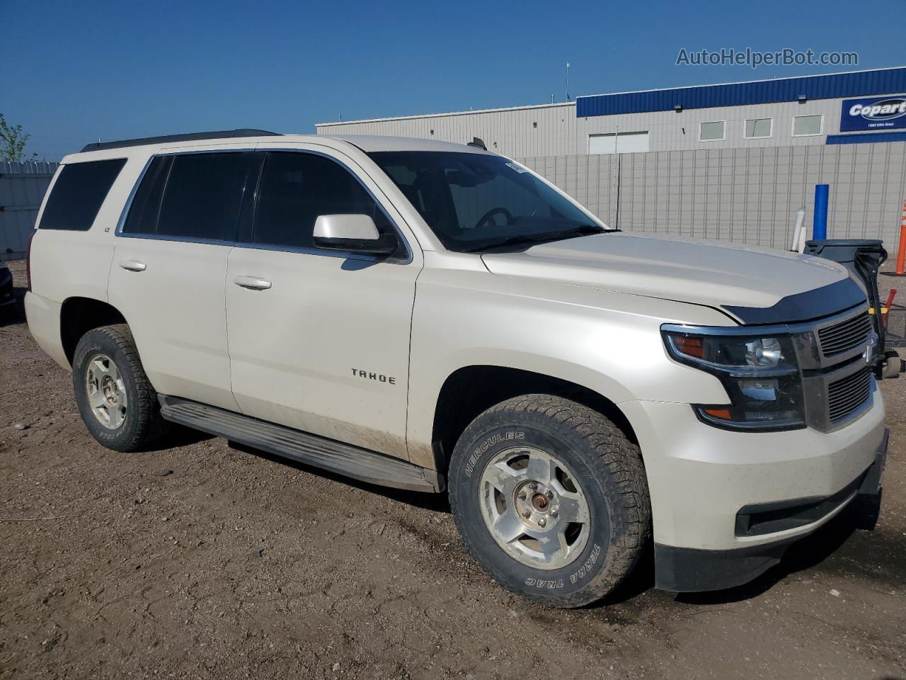 2015 Chevrolet Tahoe K1500 Lt White vin: 1GNSKBKC6FR260808