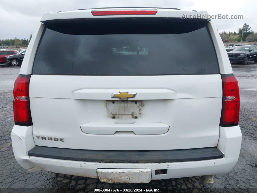 2015 Chevrolet Tahoe Lt White vin: 1GNSKBKC6FR508894