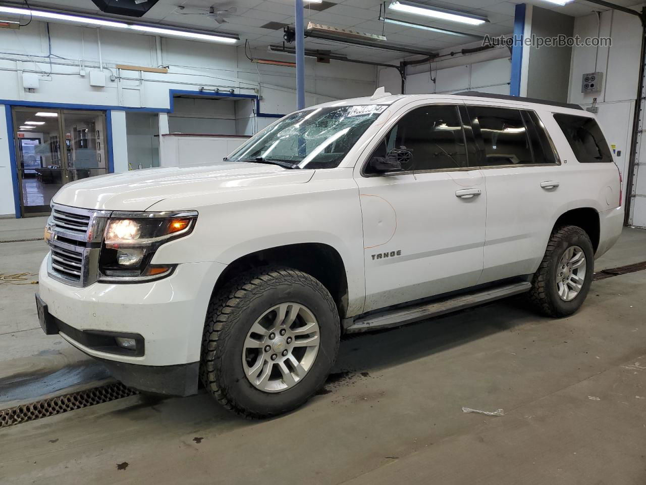 2015 Chevrolet Tahoe K1500 Lt White vin: 1GNSKBKC6FR631286