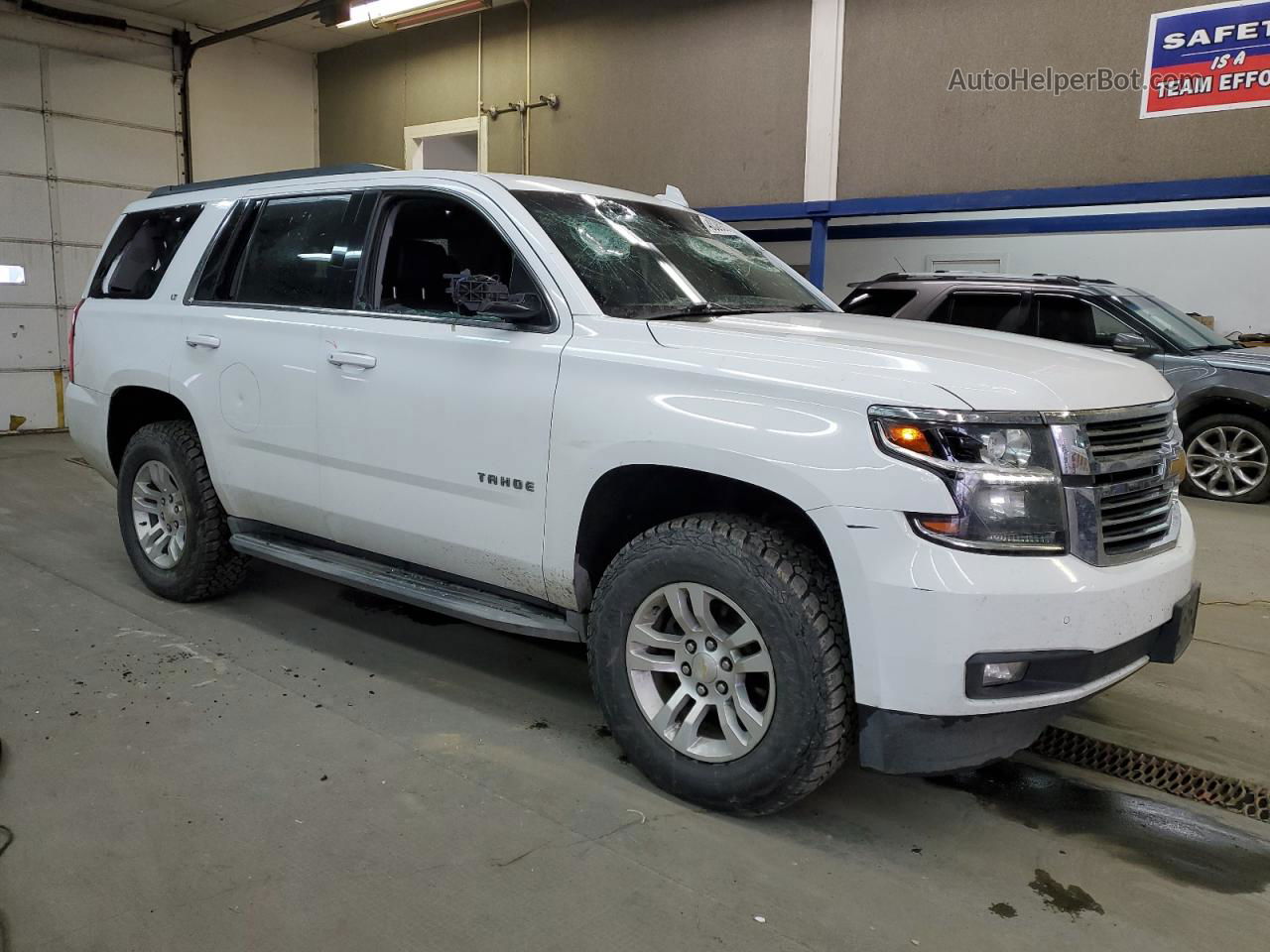 2015 Chevrolet Tahoe K1500 Lt White vin: 1GNSKBKC6FR631286