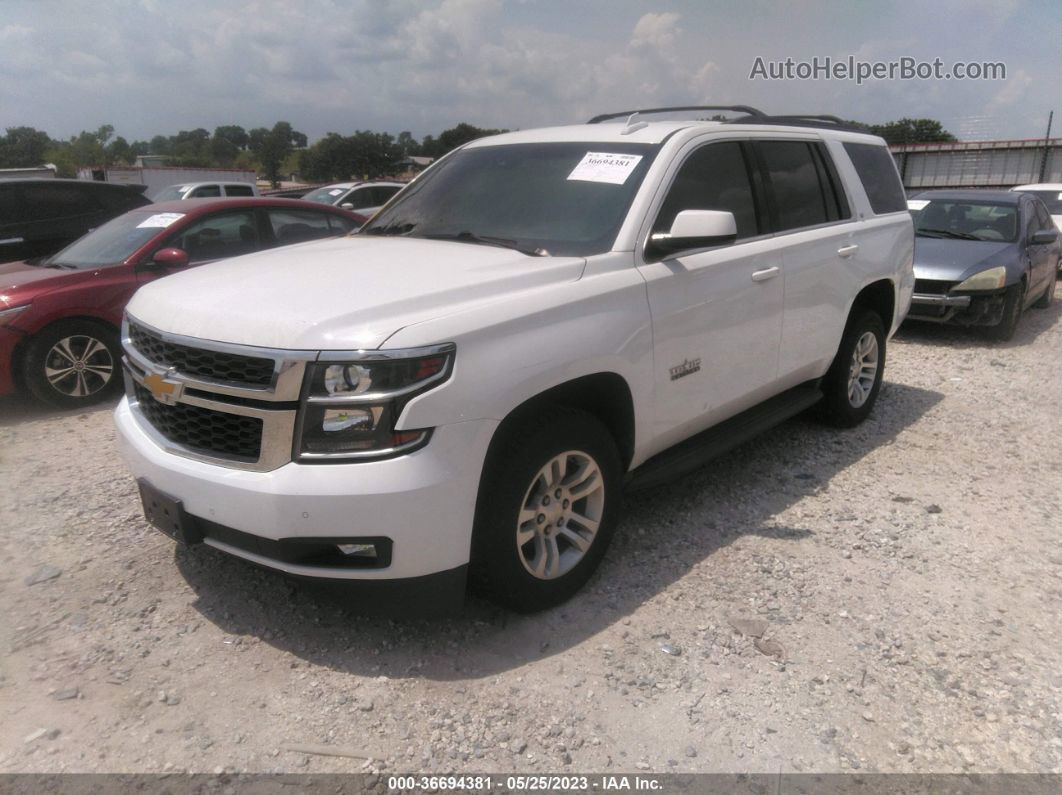 2016 Chevrolet Tahoe Lt White vin: 1GNSKBKC6GR415021