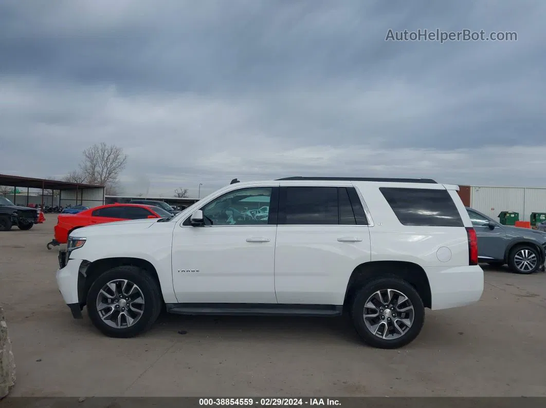 2015 Chevrolet Tahoe Lt White vin: 1GNSKBKC7FR289279