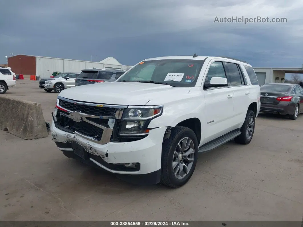 2015 Chevrolet Tahoe Lt White vin: 1GNSKBKC7FR289279