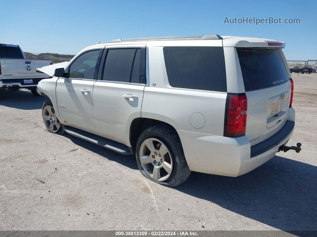 2015 Chevrolet Tahoe Lt White vin: 1GNSKBKC7FR642796