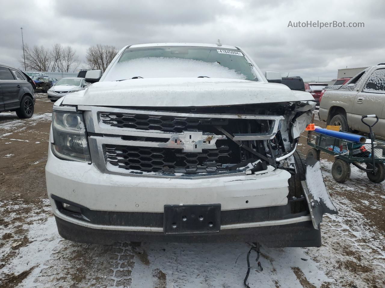 2016 Chevrolet Tahoe K1500 Lt White vin: 1GNSKBKC8GR359793