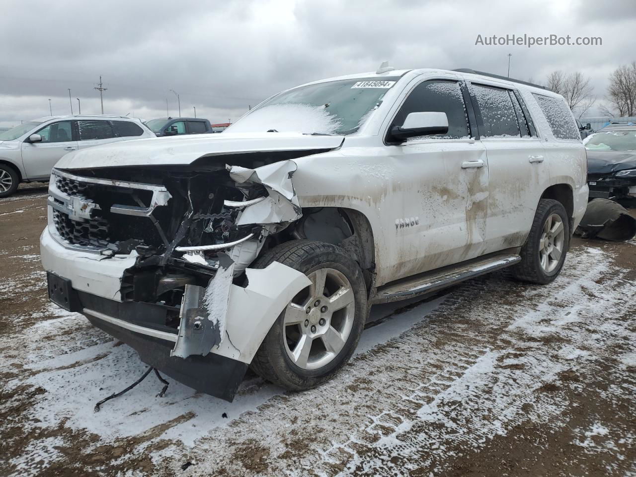 2016 Chevrolet Tahoe K1500 Lt White vin: 1GNSKBKC8GR359793