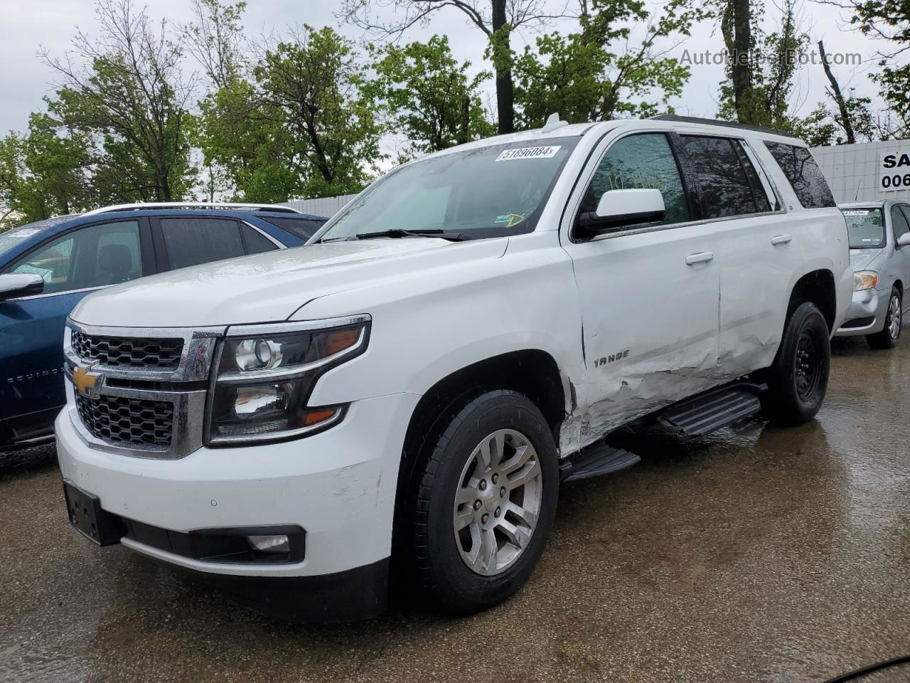 2016 Chevrolet Tahoe K1500 Lt White vin: 1GNSKBKC9GR127459