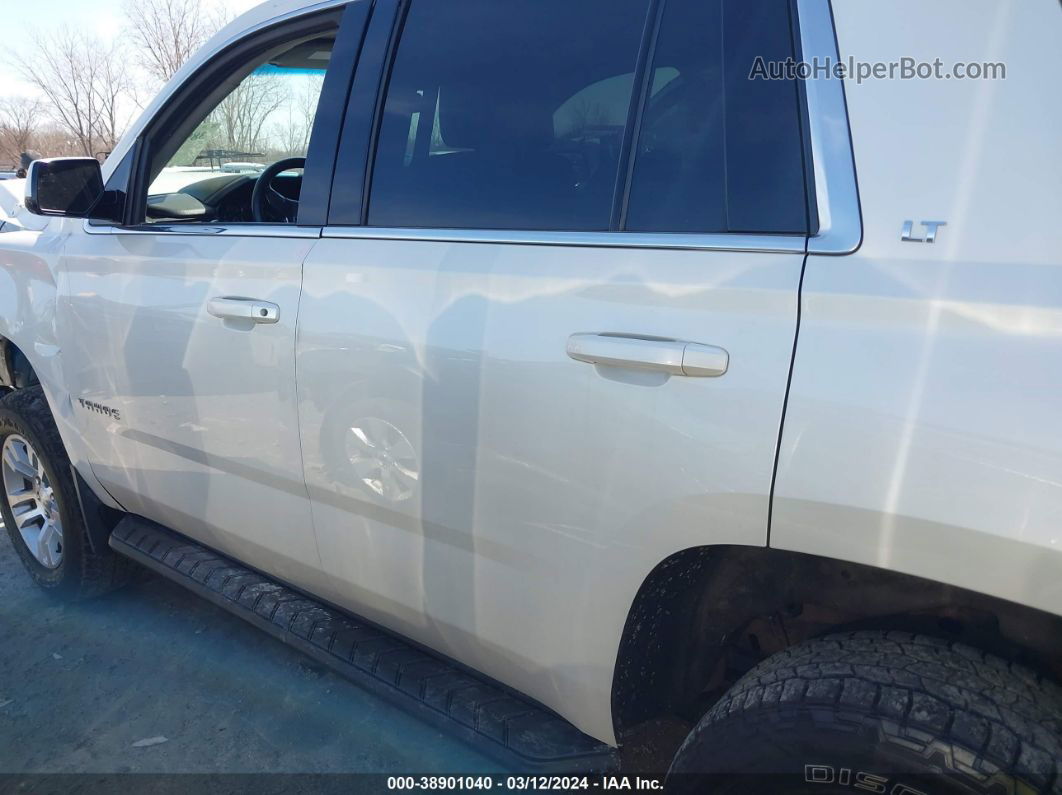 2015 Chevrolet Tahoe Lt White vin: 1GNSKBKCXFR116033