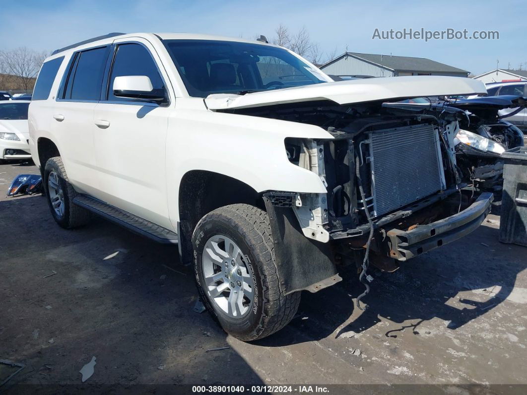 2015 Chevrolet Tahoe Lt White vin: 1GNSKBKCXFR116033