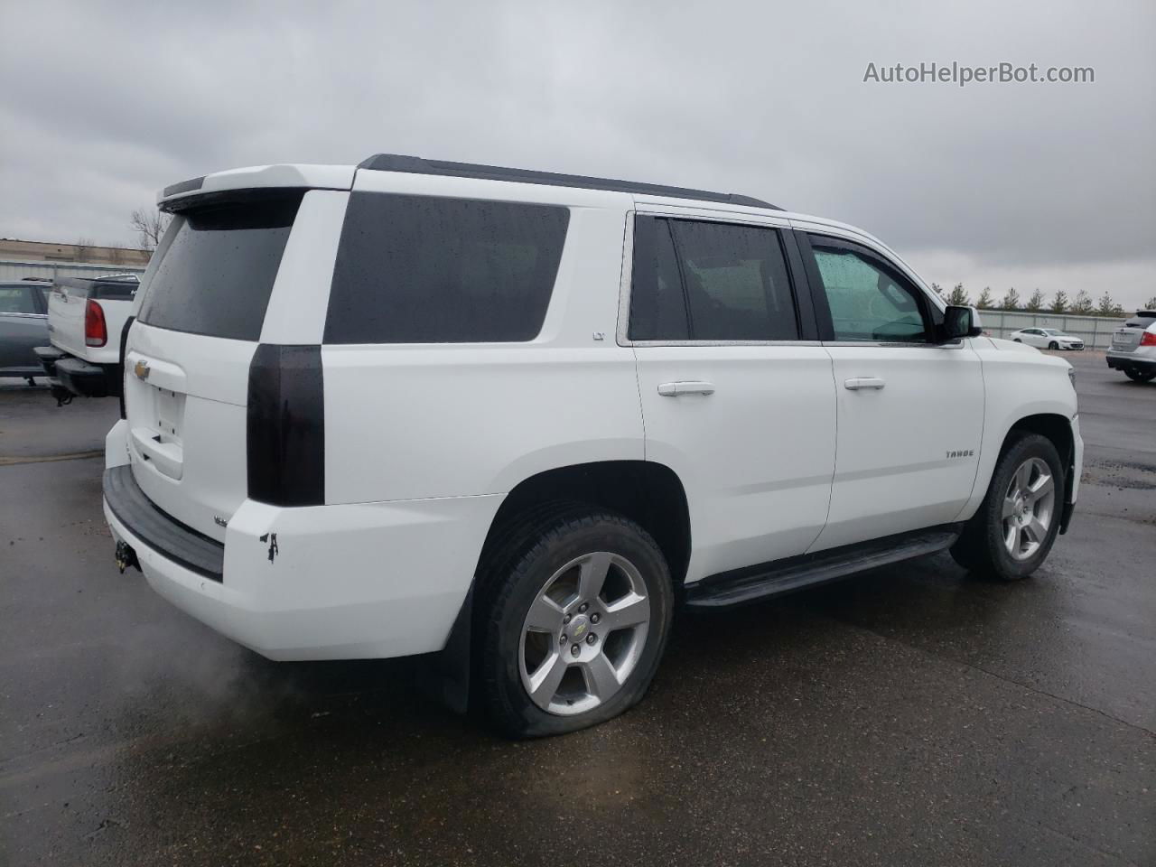 2015 Chevrolet Tahoe K1500 Lt White vin: 1GNSKBKCXFR123550