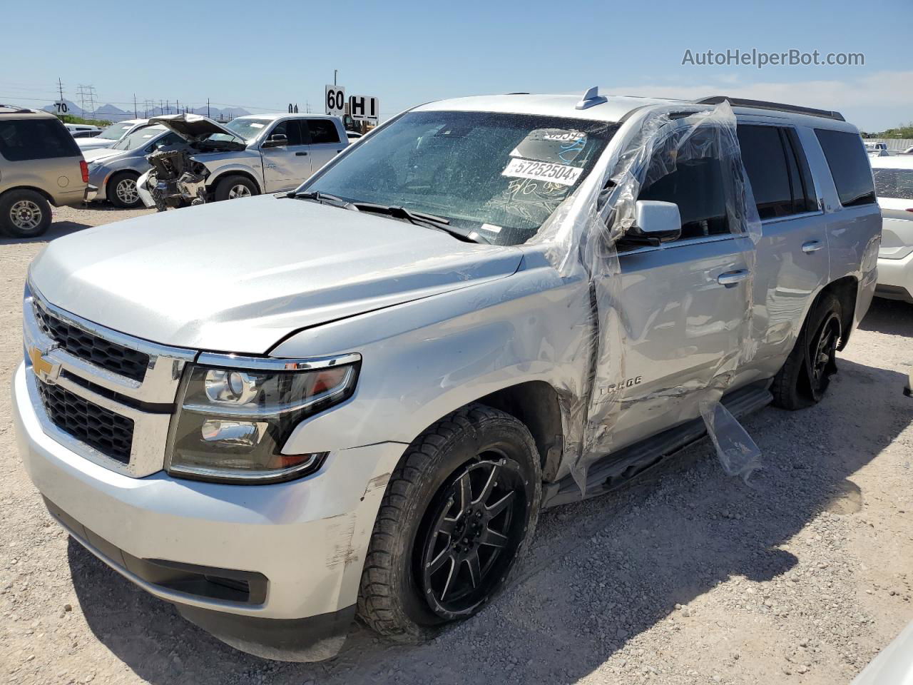 2015 Chevrolet Tahoe K1500 Lt Silver vin: 1GNSKBKCXFR551604