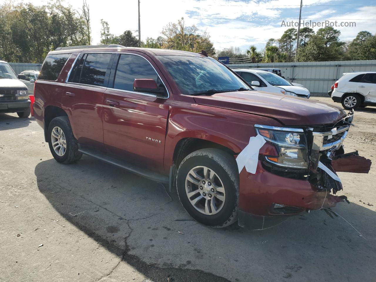 2016 Chevrolet Tahoe K1500 Lt Burgundy vin: 1GNSKBKCXGR325337