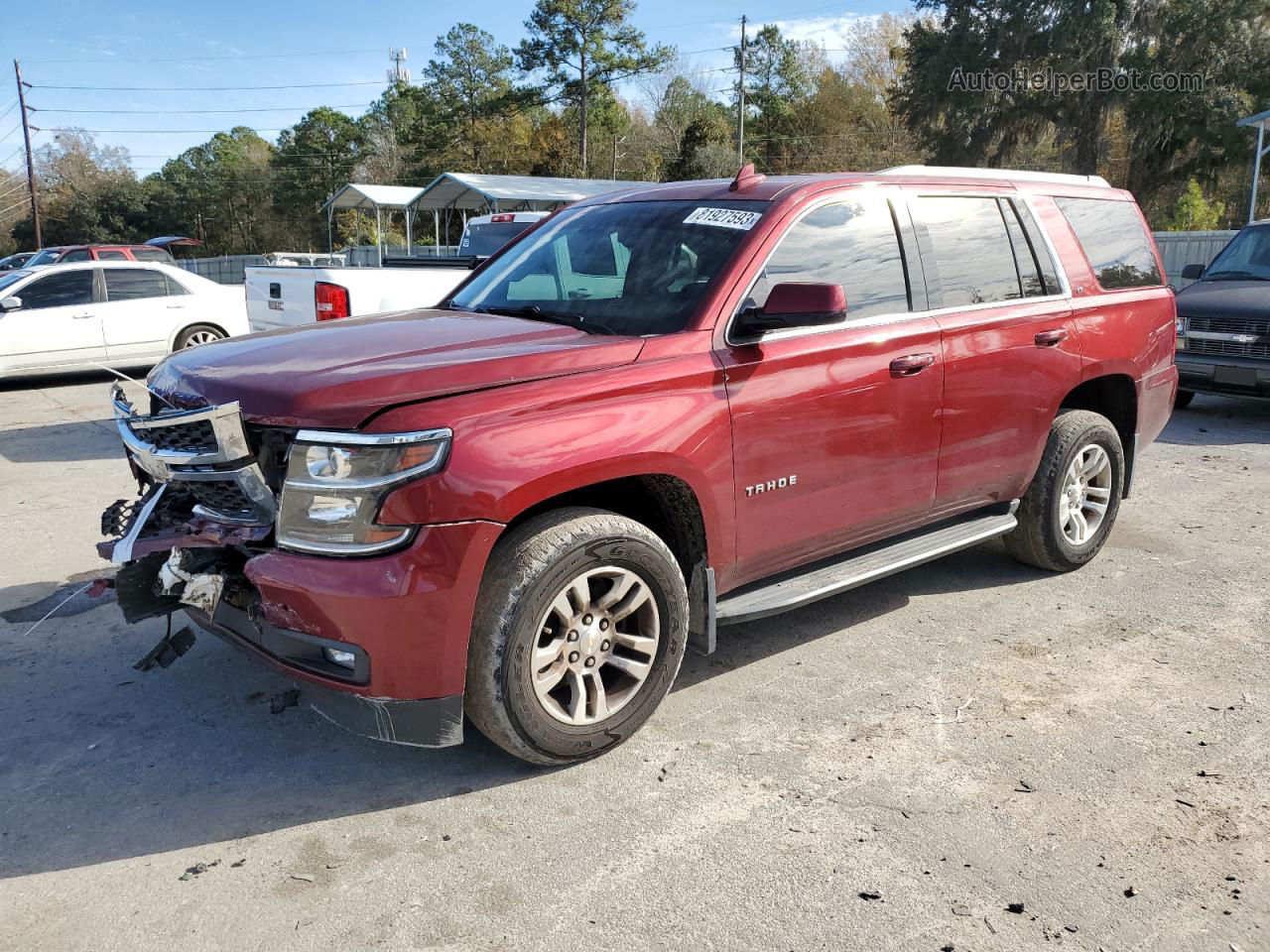 2016 Chevrolet Tahoe K1500 Lt Burgundy vin: 1GNSKBKCXGR325337