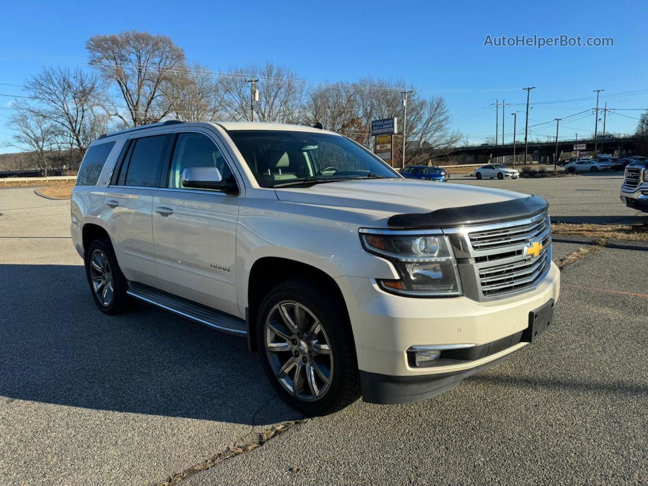 2015 Chevrolet Tahoe K1500 Ltz White vin: 1GNSKCKC0FR105208