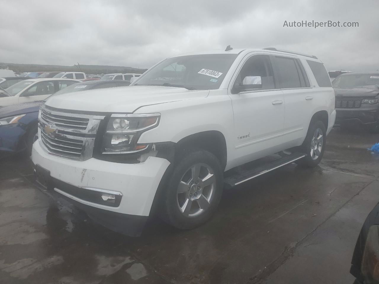 2015 Chevrolet Tahoe K1500 Ltz White vin: 1GNSKCKC0FR141724