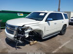 2015 Chevrolet Tahoe Ltz White vin: 1GNSKCKC0FR596704