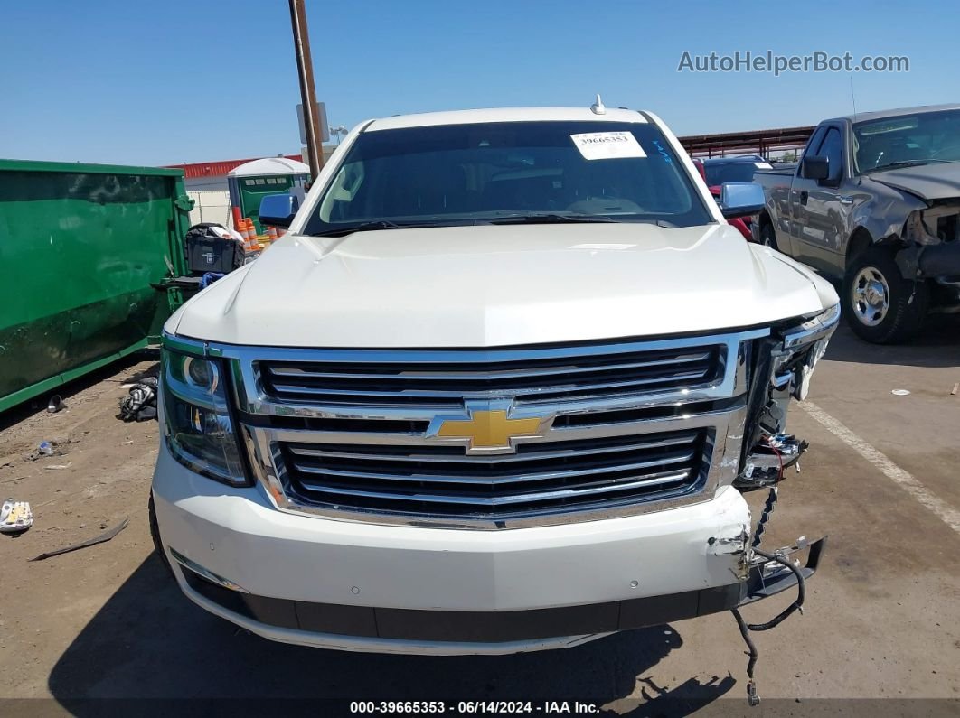 2015 Chevrolet Tahoe Ltz White vin: 1GNSKCKC0FR596704