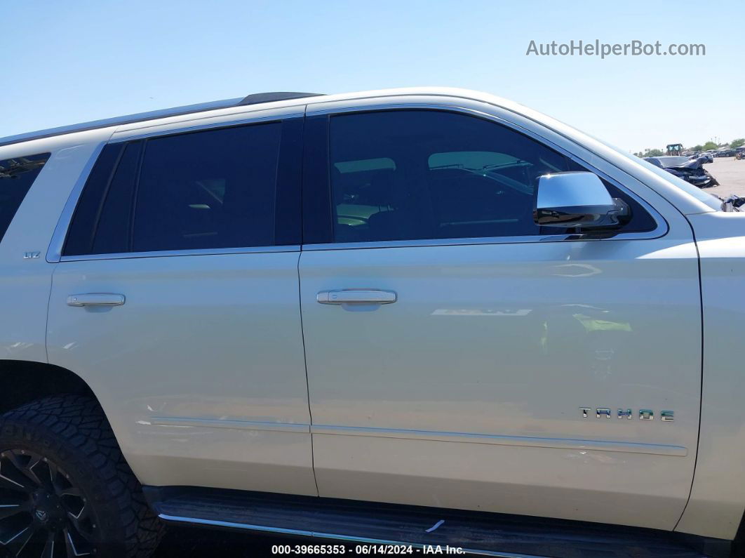 2015 Chevrolet Tahoe Ltz White vin: 1GNSKCKC0FR596704