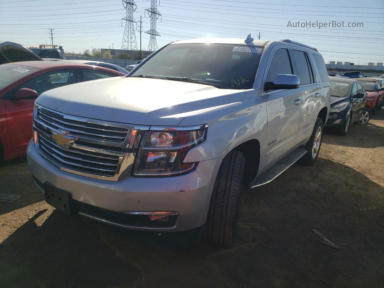 2015 Chevrolet Tahoe K1500 Ltz Silver vin: 1GNSKCKC0FR600086