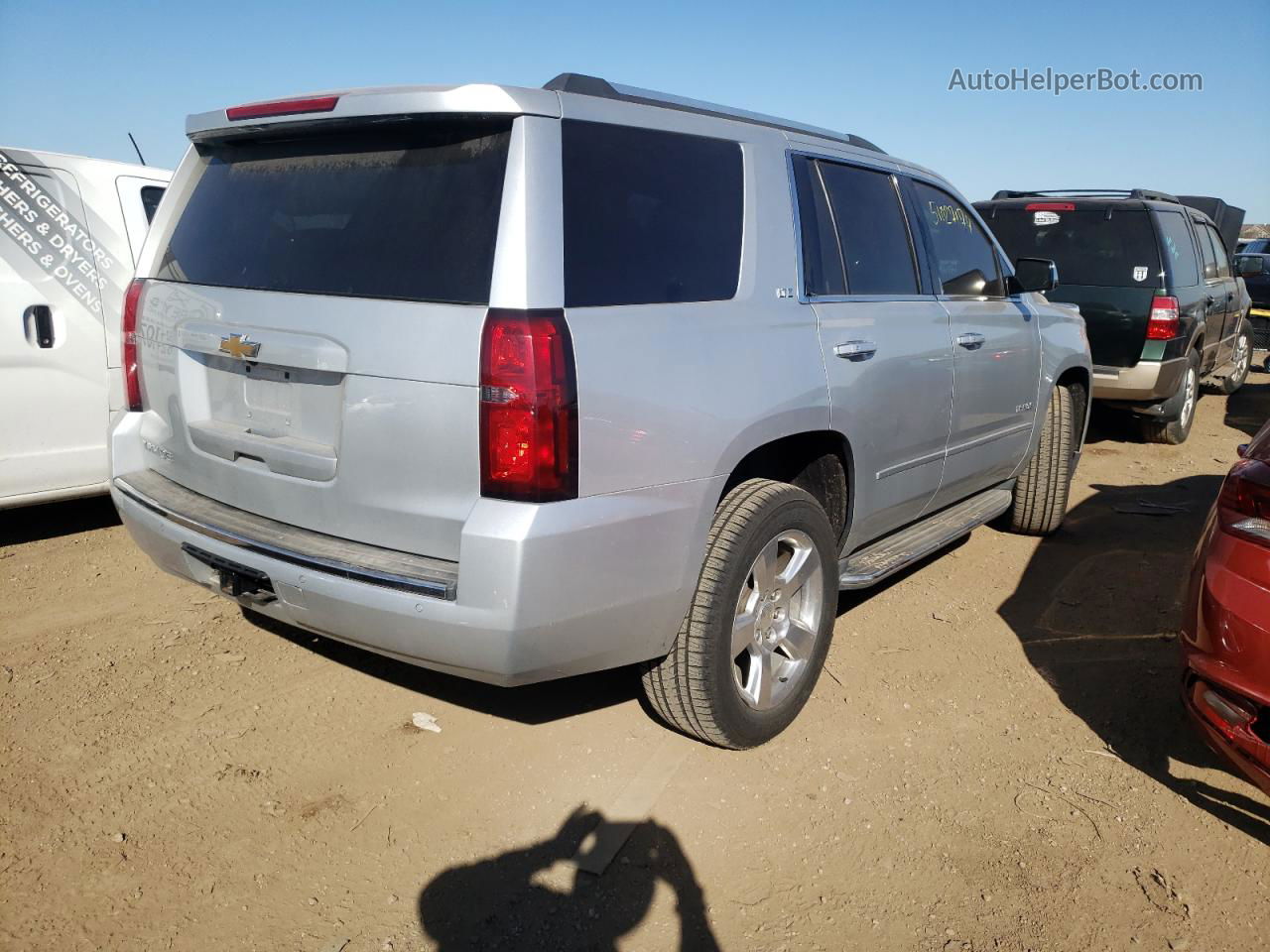 2015 Chevrolet Tahoe K1500 Ltz Silver vin: 1GNSKCKC0FR600086