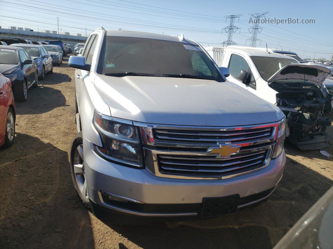 2015 Chevrolet Tahoe K1500 Ltz Silver vin: 1GNSKCKC0FR600086