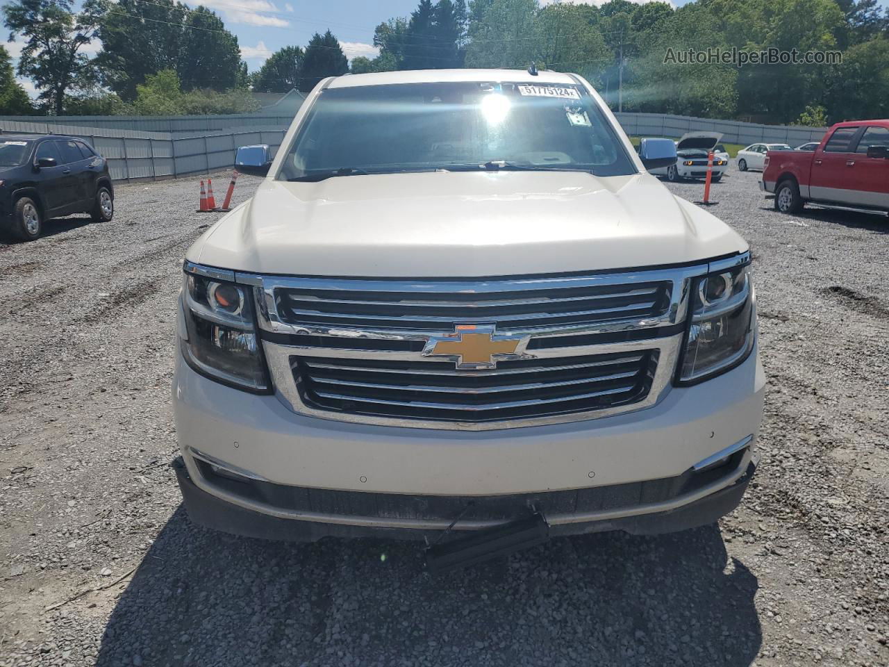 2015 Chevrolet Tahoe K1500 Ltz White vin: 1GNSKCKC1FR108151