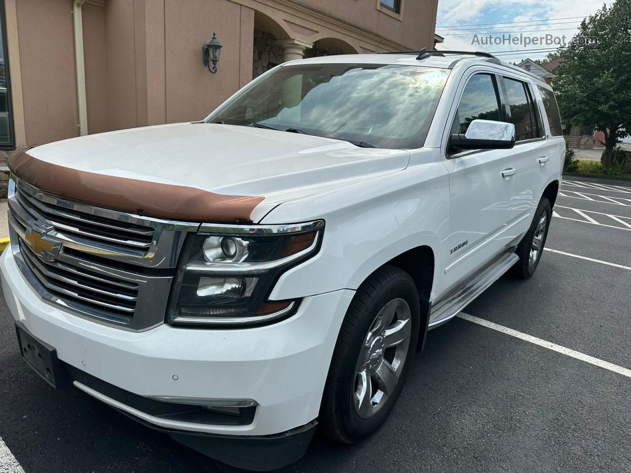 2015 Chevrolet Tahoe K1500 Ltz White vin: 1GNSKCKC1FR167166