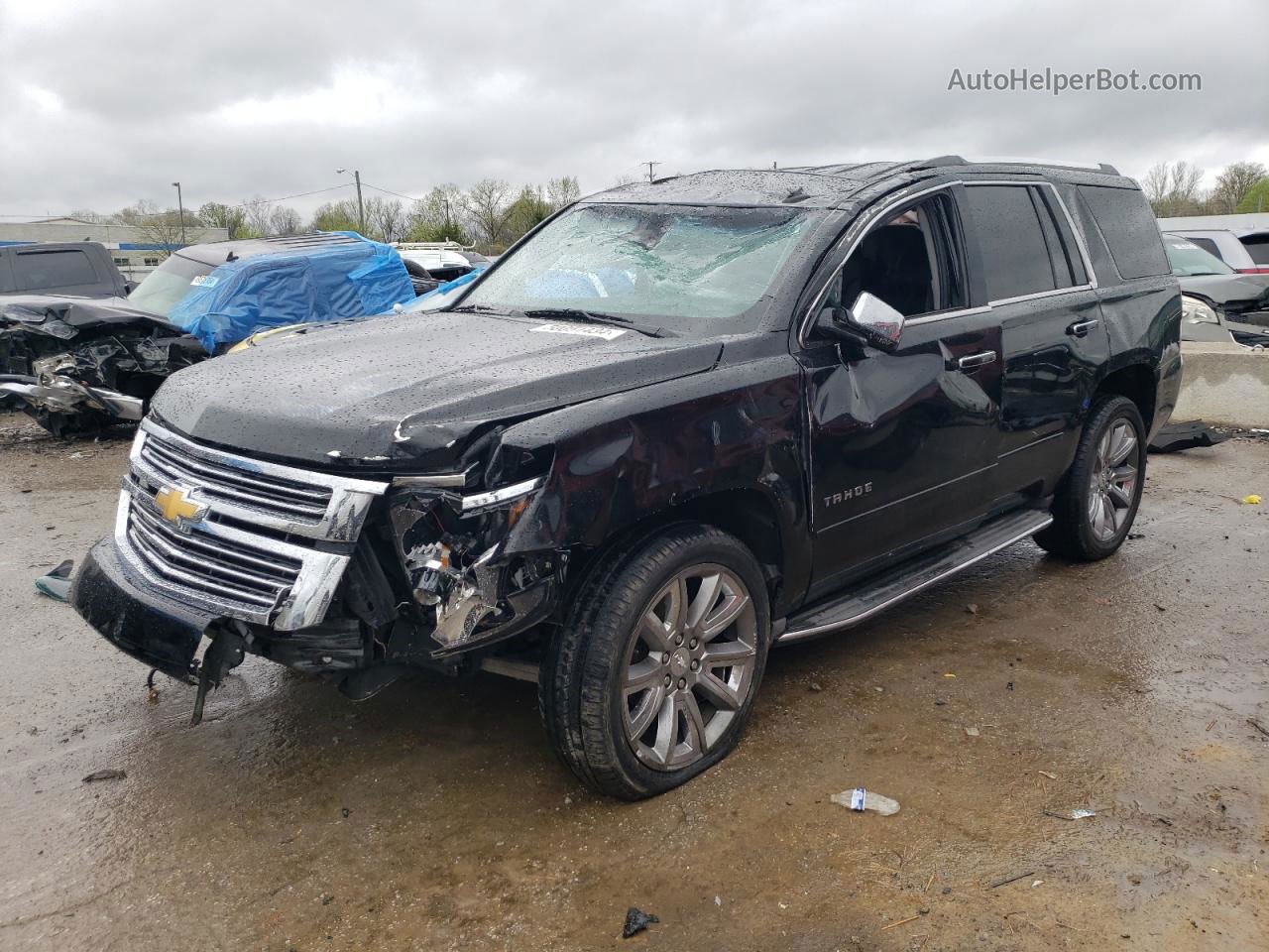 2015 Chevrolet Tahoe K1500 Ltz Black vin: 1GNSKCKC1FR272449