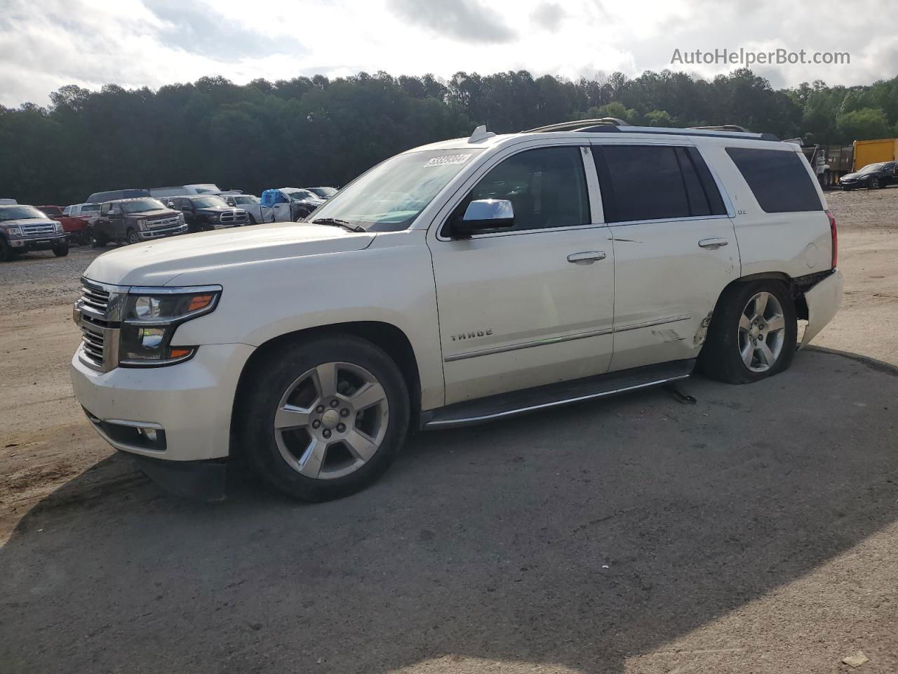 2015 Chevrolet Tahoe K1500 Ltz Белый vin: 1GNSKCKC1FR604647