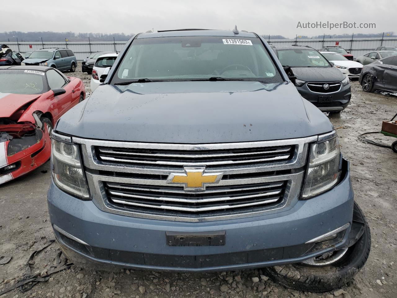 2015 Chevrolet Tahoe K1500 Ltz Blue vin: 1GNSKCKC1FR636448