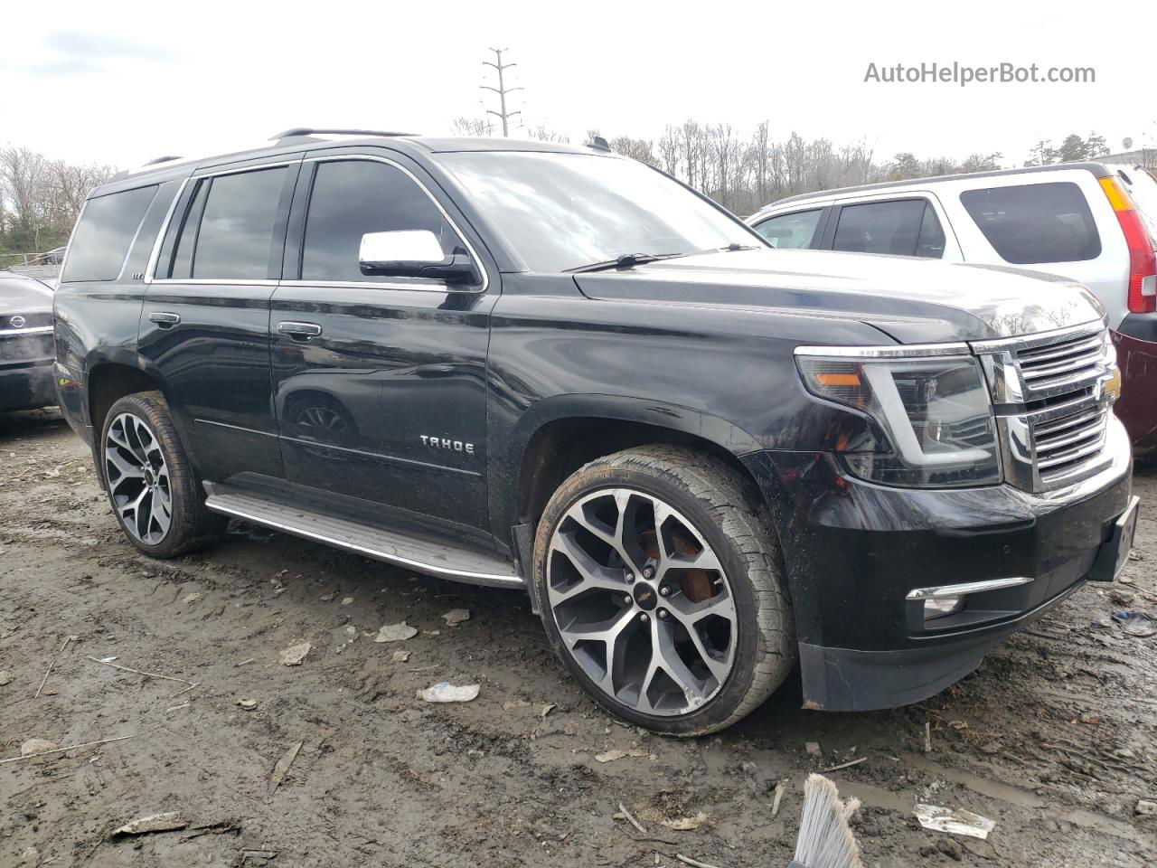 2015 Chevrolet Tahoe K1500 Ltz Black vin: 1GNSKCKC3FR113285