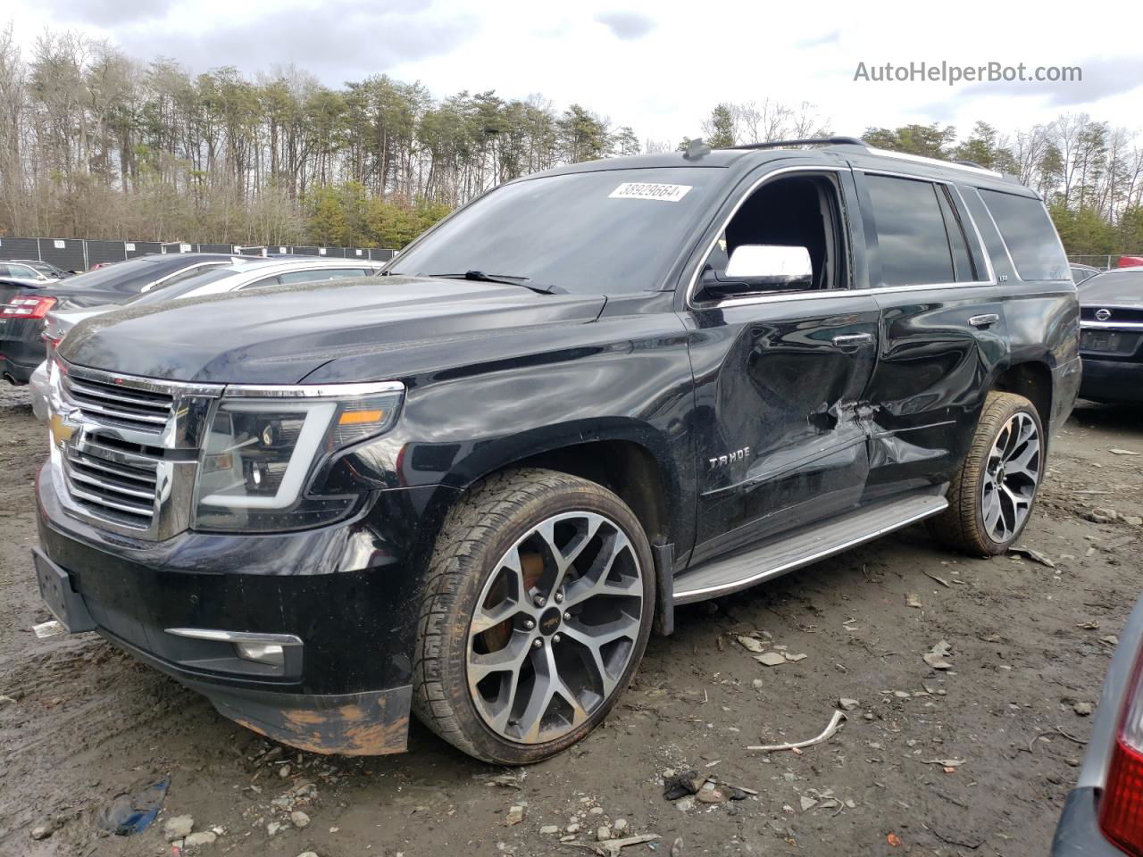 2015 Chevrolet Tahoe K1500 Ltz Black vin: 1GNSKCKC3FR113285