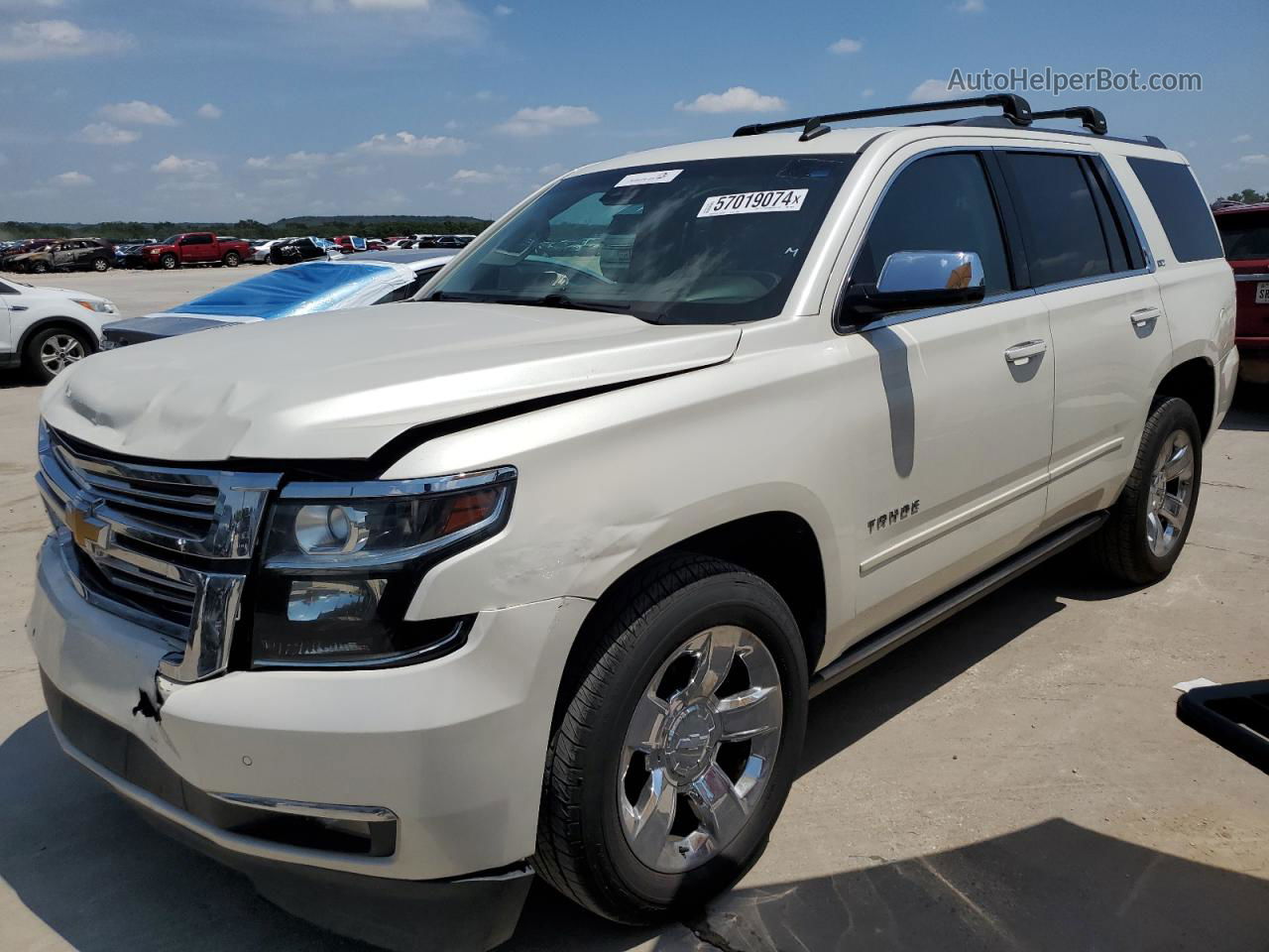 2015 Chevrolet Tahoe K1500 Ltz White vin: 1GNSKCKC3FR189279