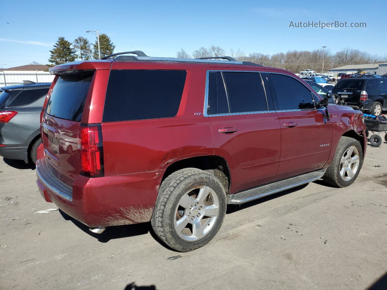 2016 Chevrolet Tahoe K1500 Ltz Темно-бордовый vin: 1GNSKCKC4GR162254