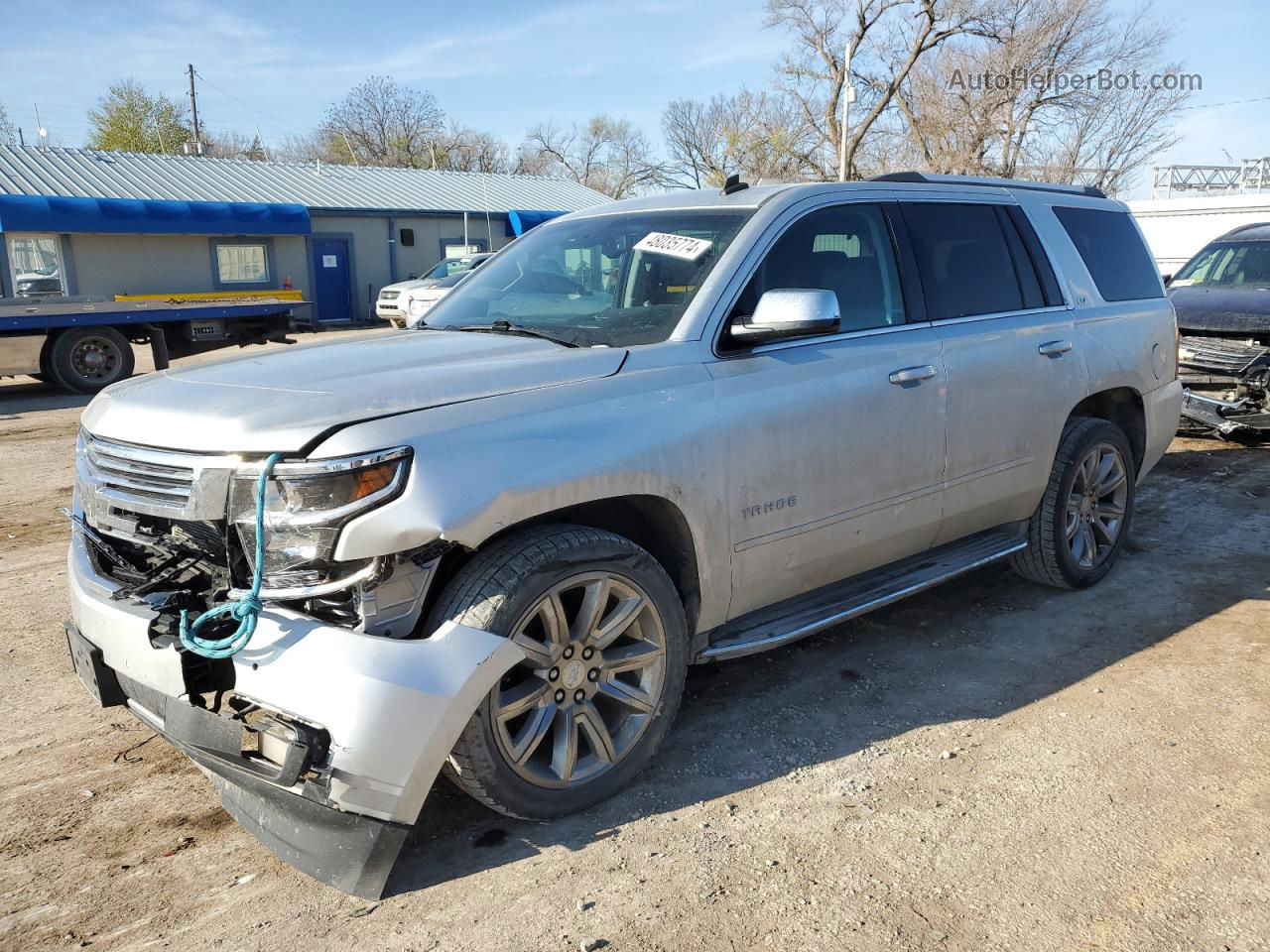 2015 Chevrolet Tahoe K1500 Ltz Silver vin: 1GNSKCKC5FR129844