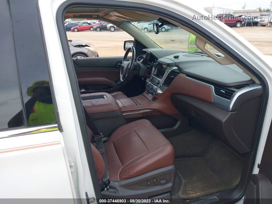 2015 Chevrolet Tahoe Ltz White vin: 1GNSKCKC5FR175738