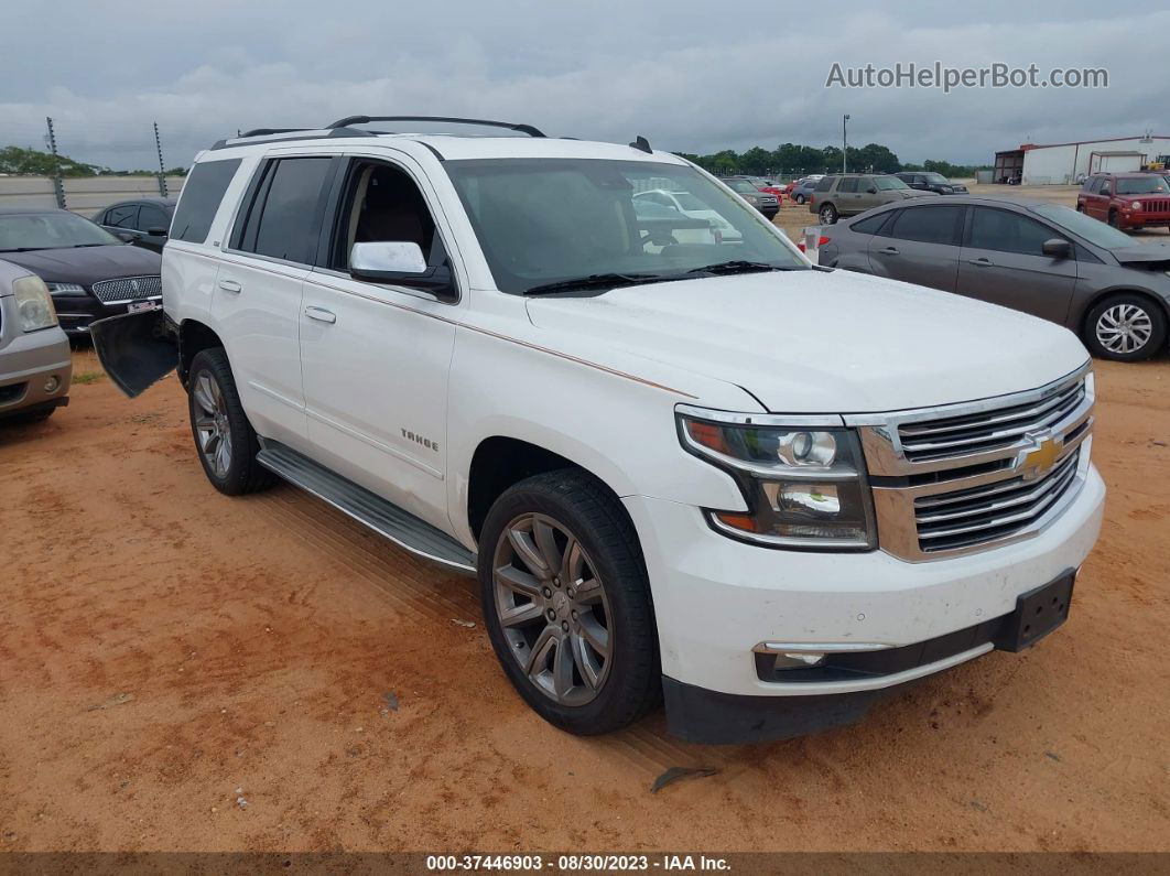 2015 Chevrolet Tahoe Ltz White vin: 1GNSKCKC5FR175738