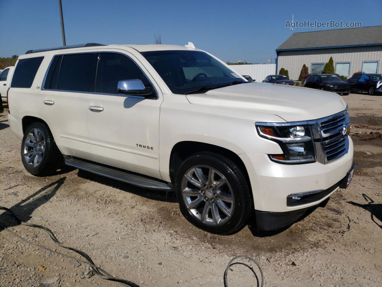 2015 Chevrolet Tahoe K1500 Ltz White vin: 1GNSKCKC5FR549054