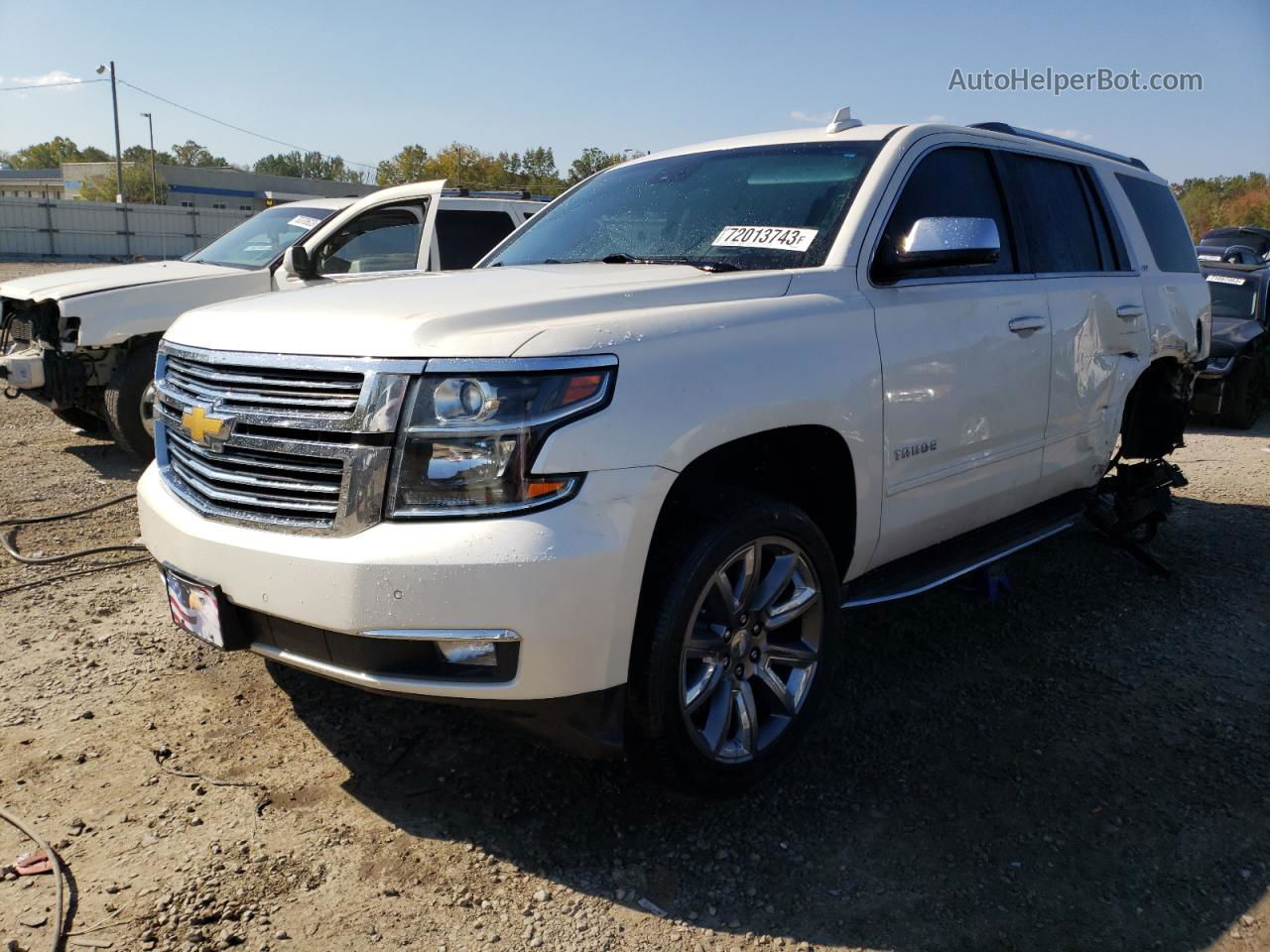 2015 Chevrolet Tahoe K1500 Ltz White vin: 1GNSKCKC5FR549054