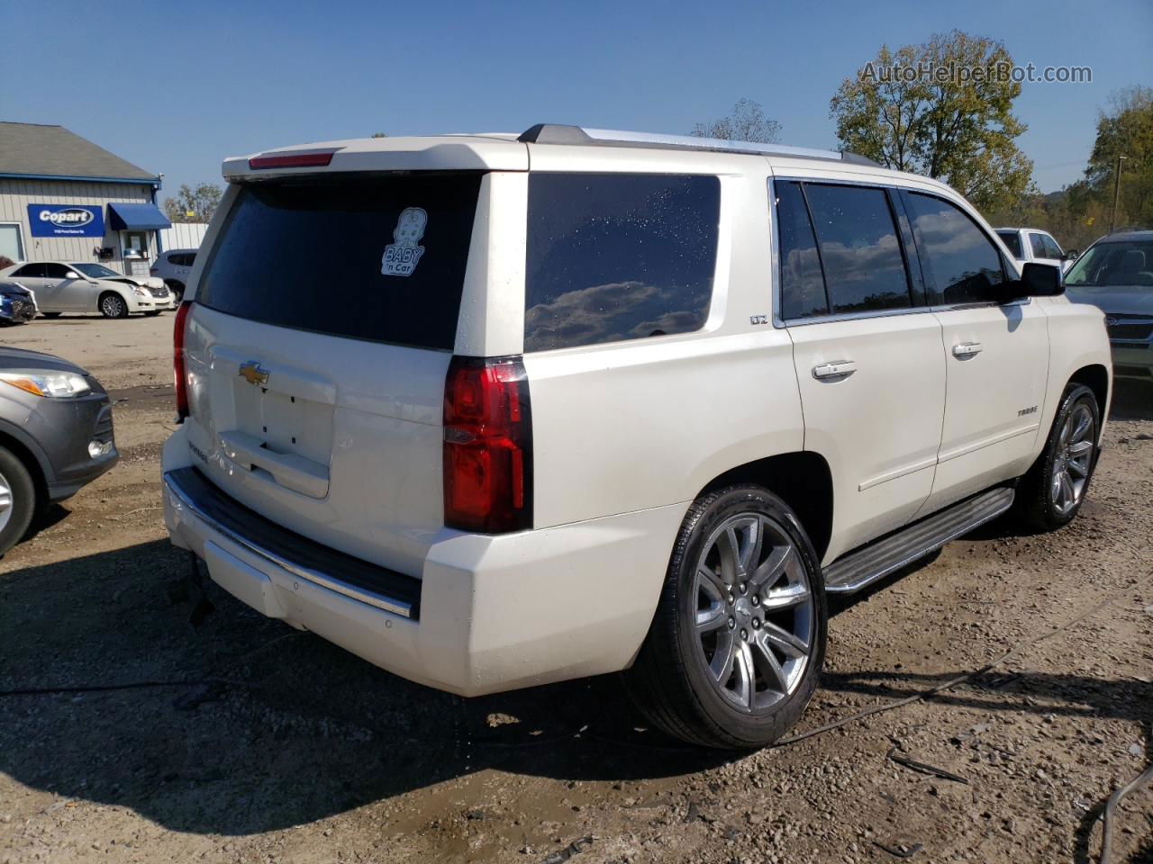 2015 Chevrolet Tahoe K1500 Ltz White vin: 1GNSKCKC5FR549054