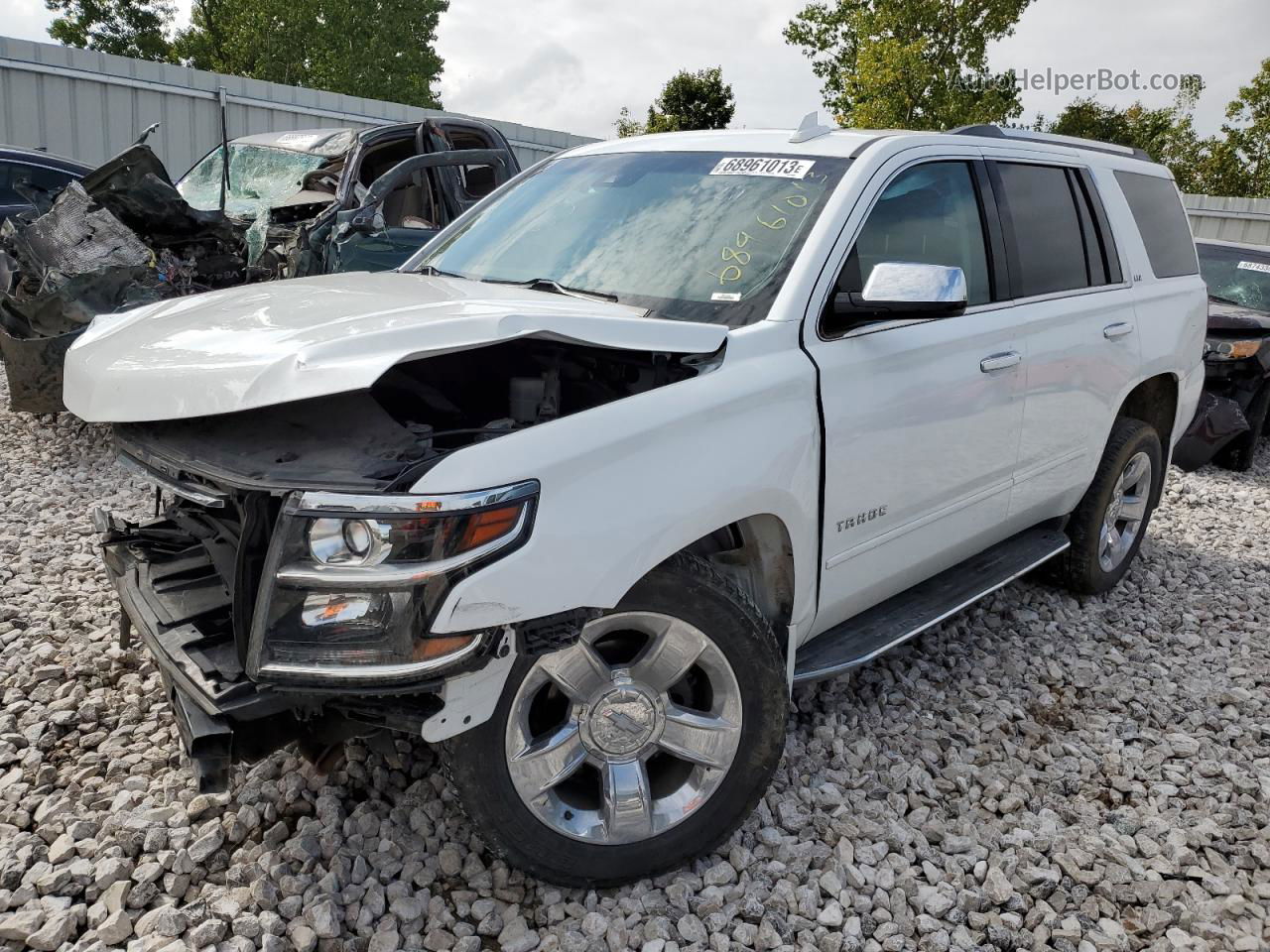 2016 Chevrolet Tahoe K1500 Ltz White vin: 1GNSKCKC5GR455323