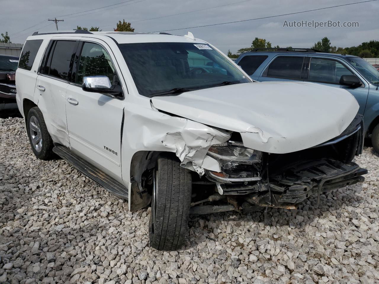 2016 Chevrolet Tahoe K1500 Ltz White vin: 1GNSKCKC5GR455323