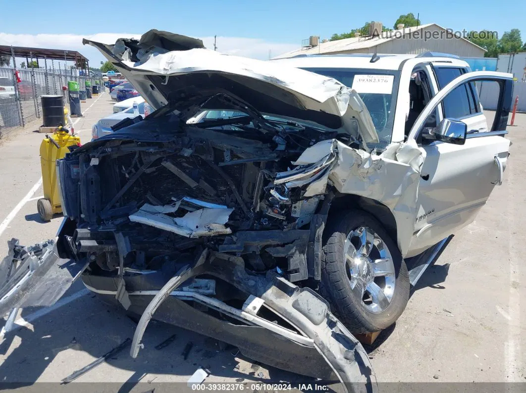 2015 Chevrolet Tahoe Ltz White vin: 1GNSKCKC6FR108582