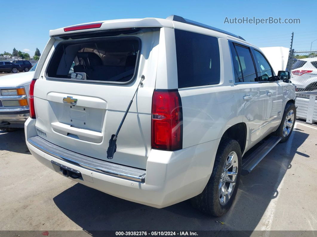 2015 Chevrolet Tahoe Ltz White vin: 1GNSKCKC6FR108582