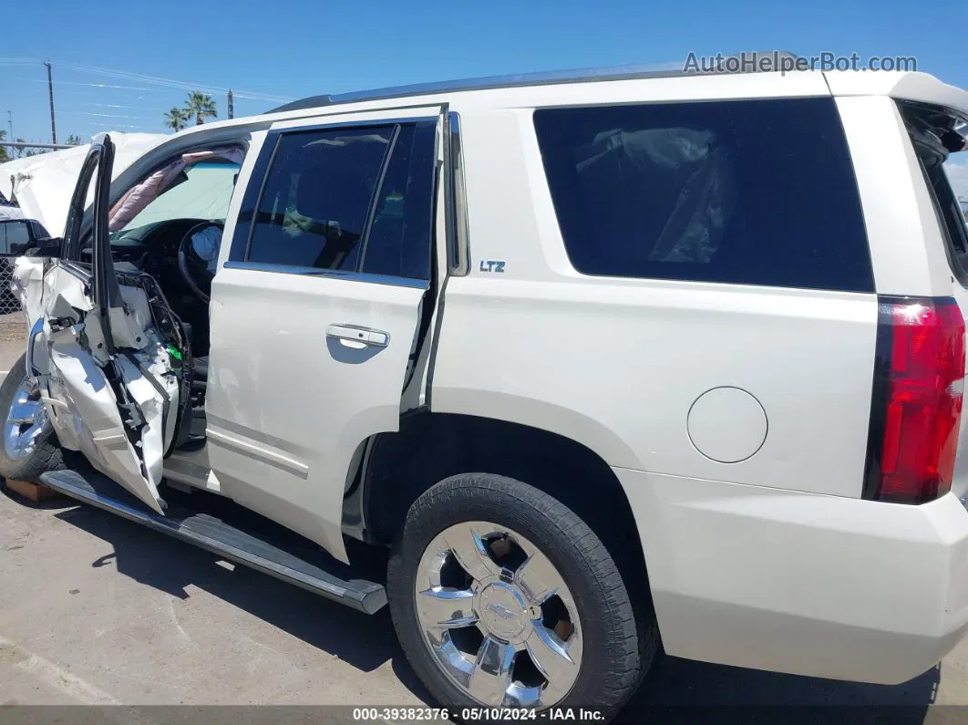 2015 Chevrolet Tahoe Ltz White vin: 1GNSKCKC6FR108582