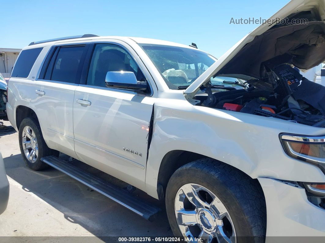 2015 Chevrolet Tahoe Ltz White vin: 1GNSKCKC6FR108582